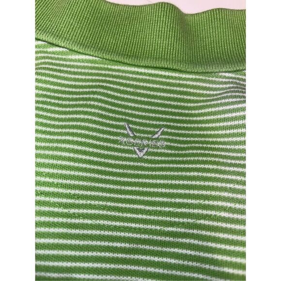 Callaway Golf X Series Polo 1/4 Button Down ‎ Size XXL - Green/White Striped A24 - Picture 8 of 8